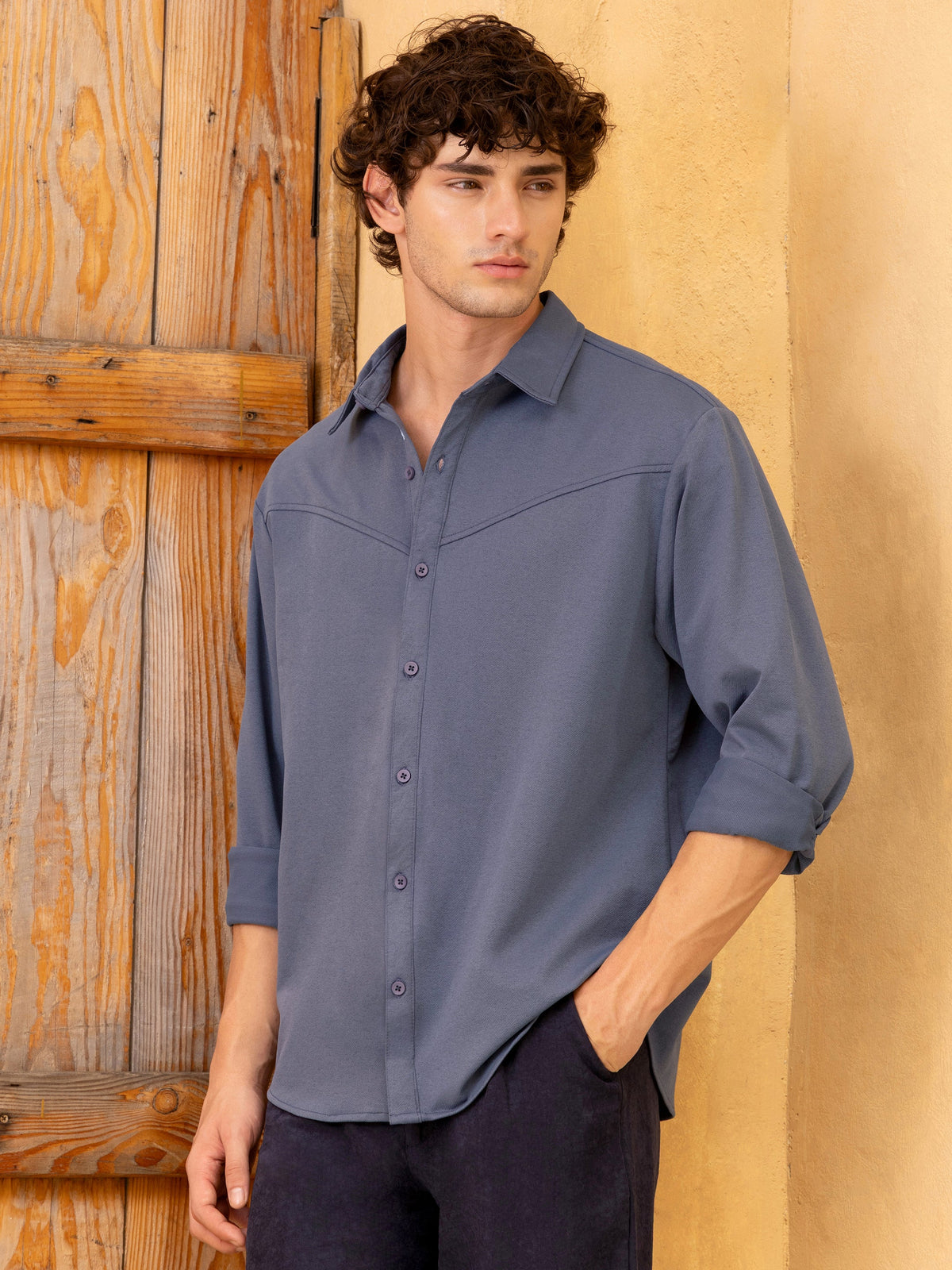 Solid Oversized Fit Shirt