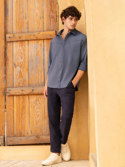 Solid Oversized Fit Shirt