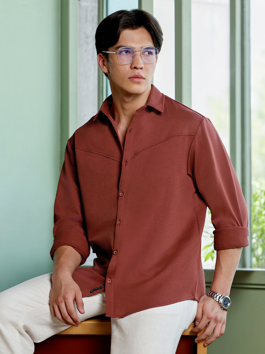 Solid Oversized Fit Shirt