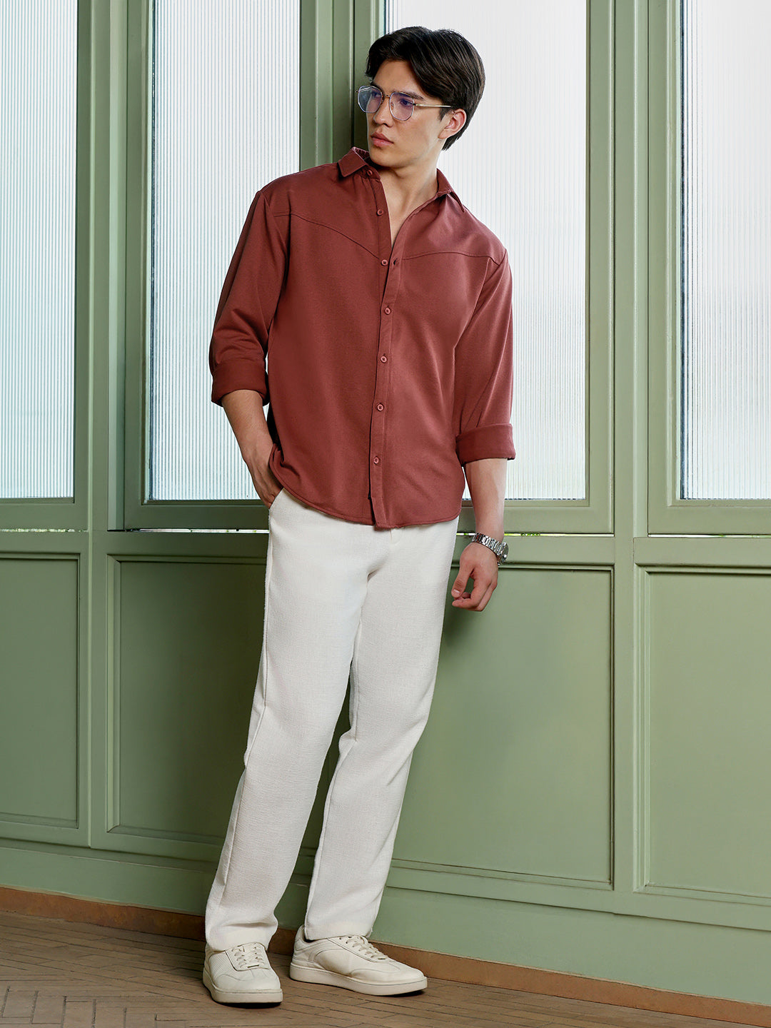 Solid Oversized Fit Shirt