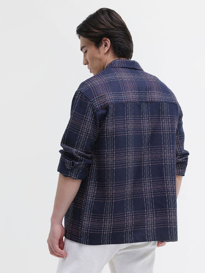 Yarn Dyed Check Oversized Fit Shirt