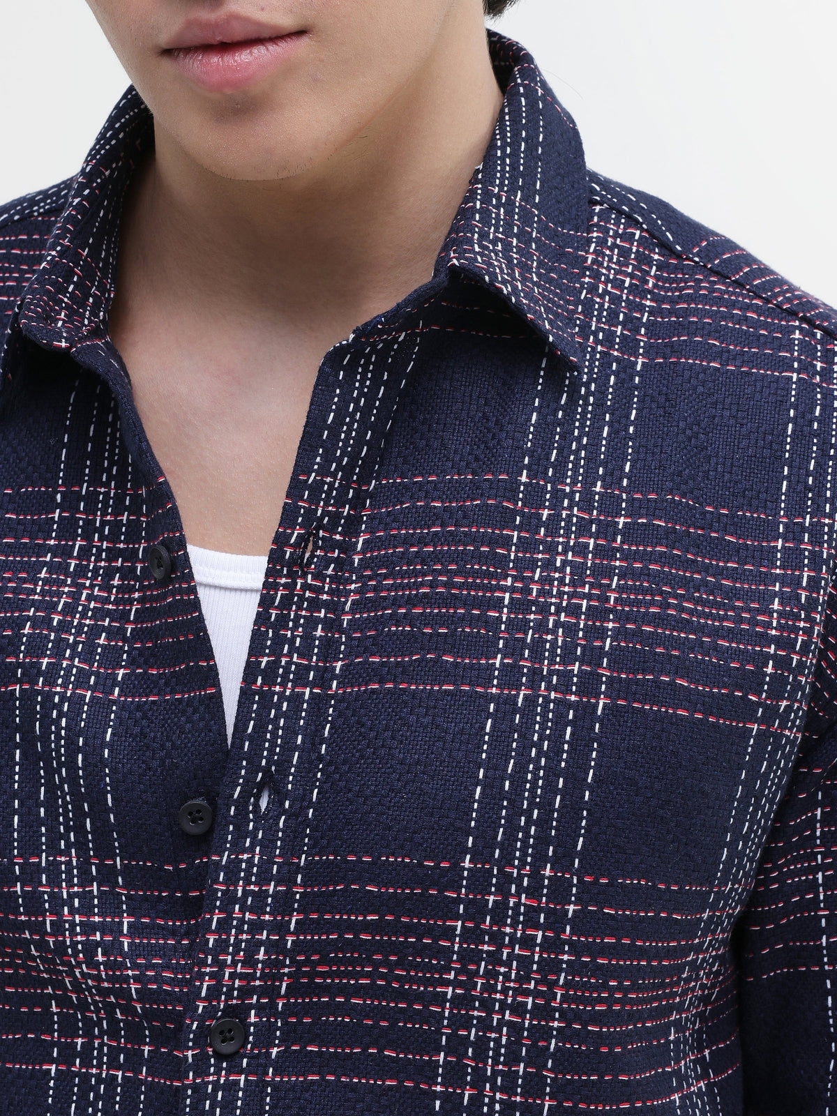 Yarn Dyed Check Oversized Fit Shirt