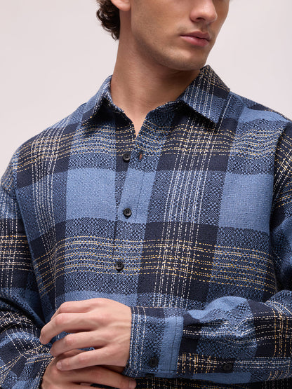 Men's Yarn Dyed Checks Relaxed Fit Shirt