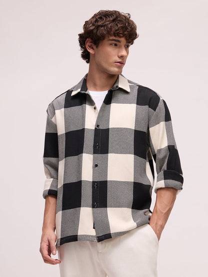 Men's Yarn Dyed Checks Oversized Fit Shirt