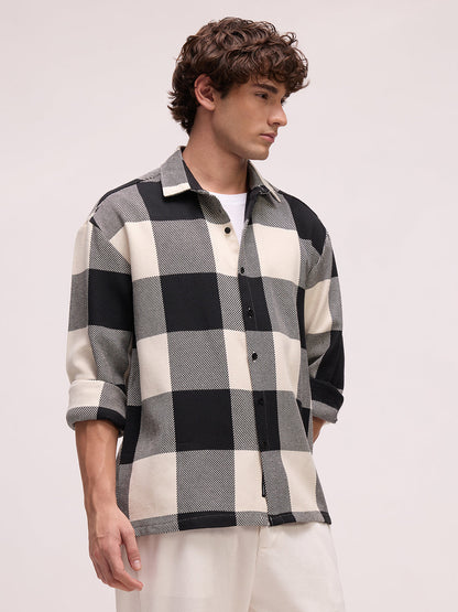 Men's Yarn Dyed Checks Oversized Fit Shirt