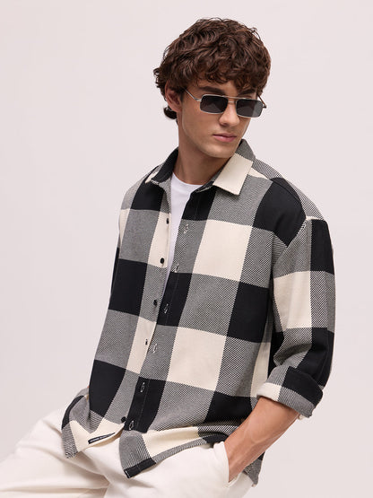 Men's Yarn Dyed Checks Oversized Fit Shirt