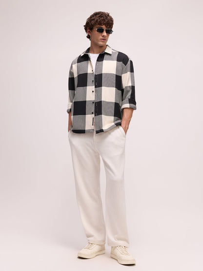 Men's Yarn Dyed Checks Oversized Fit Shirt