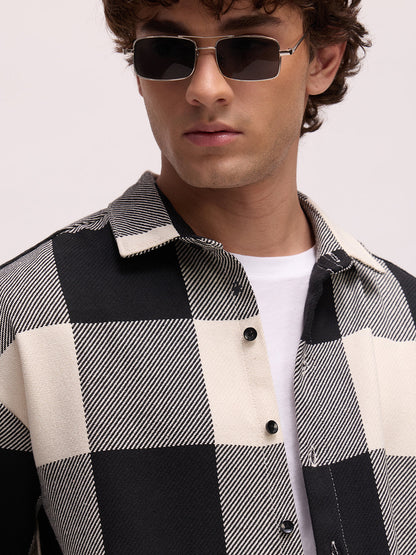 Men's Yarn Dyed Checks Oversized Fit Shirt