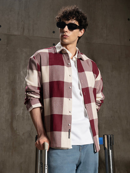 Men's Yarn Dyed Checks Oversized Fit Shirt