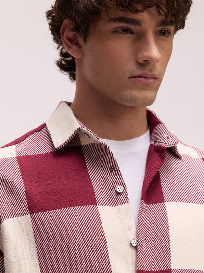 Men's Yarn Dyed Checks Oversized Fit Shirt