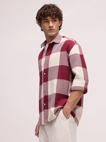 Men's Yarn Dyed Checks Oversized Fit Shirt