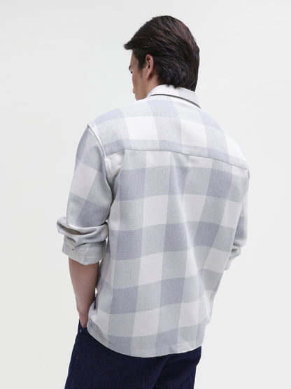 Yarn-Dyed Plaid Oversized Fit Shirt