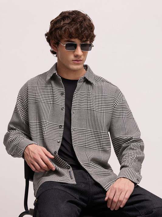 Men's Yarn Dyed Checks Oversized Fit Shirt