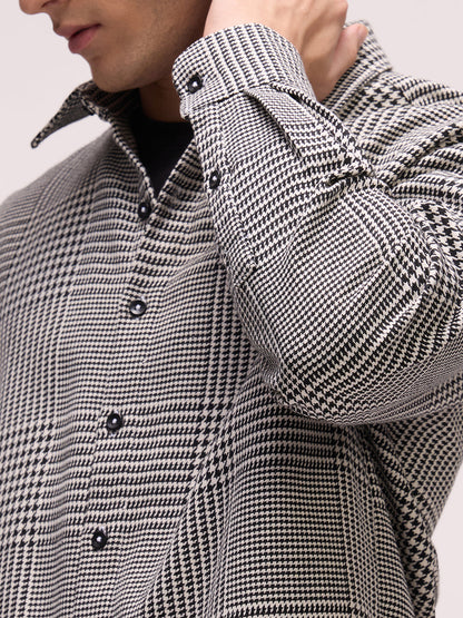 Men's Yarn Dyed Checks Oversized Fit Shirt