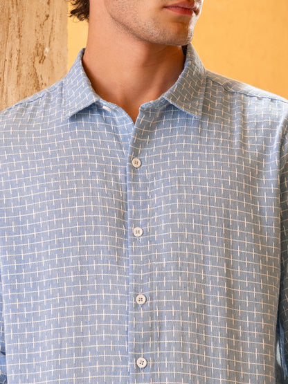 Double Cloth Jacquard Regular Fit Shirt
