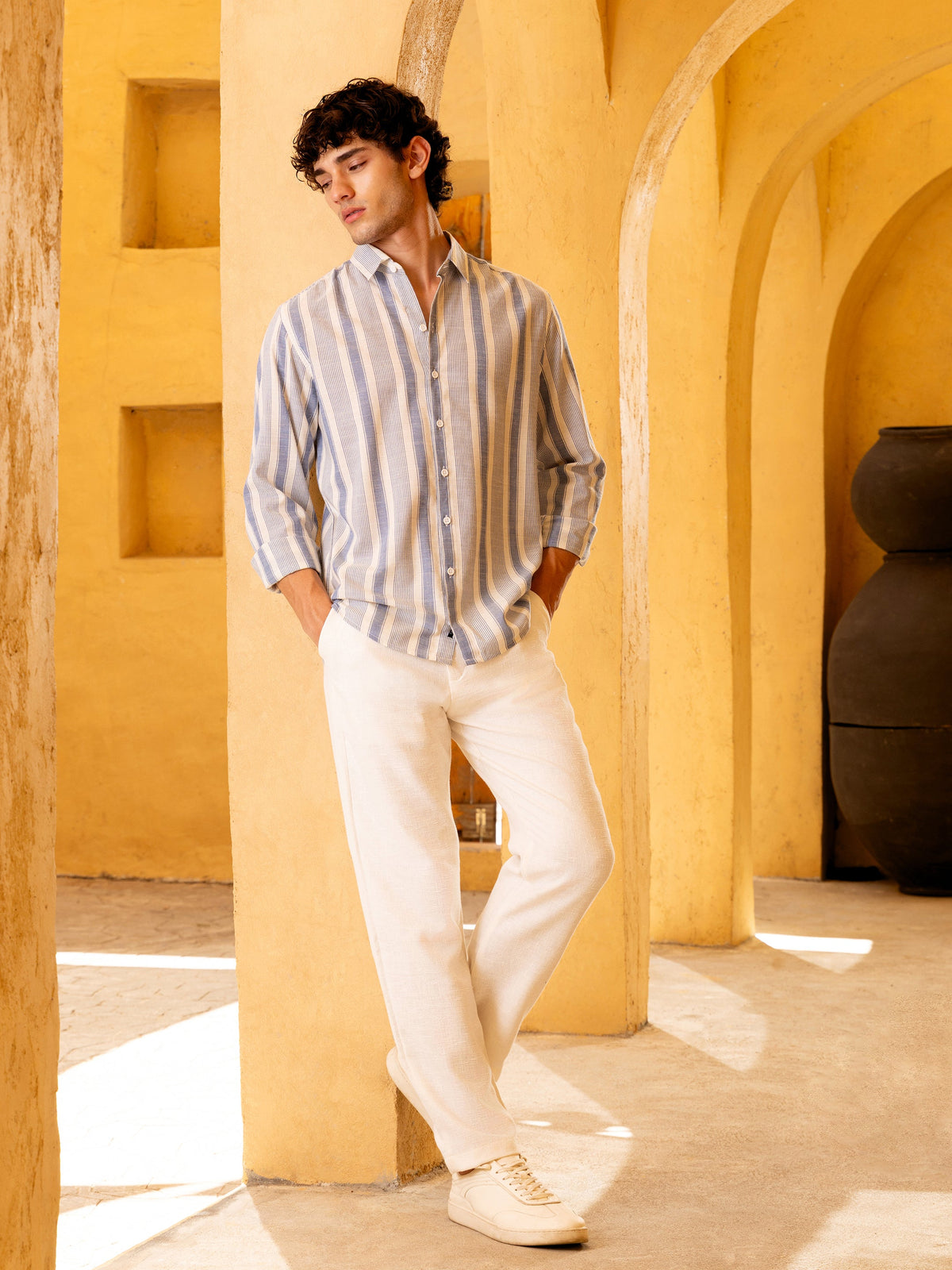 Yarn-Dyed Stripes Regular Fit Shirt