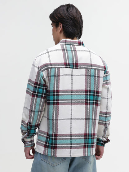 Yarn-Dyed Plaid Oversized Fit Shirt