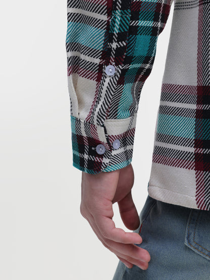 Yarn-Dyed Plaid Oversized Fit Shirt