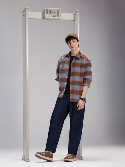 Men's Yarn Dyed Checks Relaxed Fit Shirt