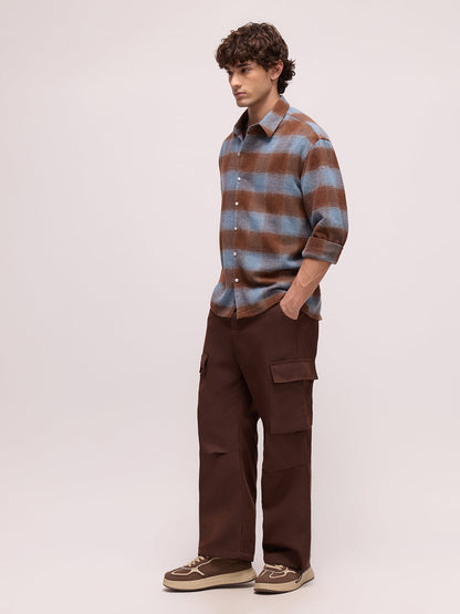 Men's Yarn Dyed Checks Relaxed Fit Shirt
