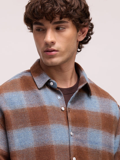 Men's Yarn Dyed Checks Relaxed Fit Shirt