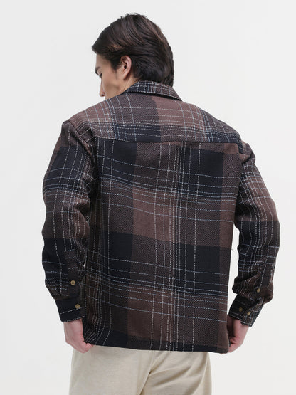 Yarn-Dyed Plaid Oversized Fit Shirt