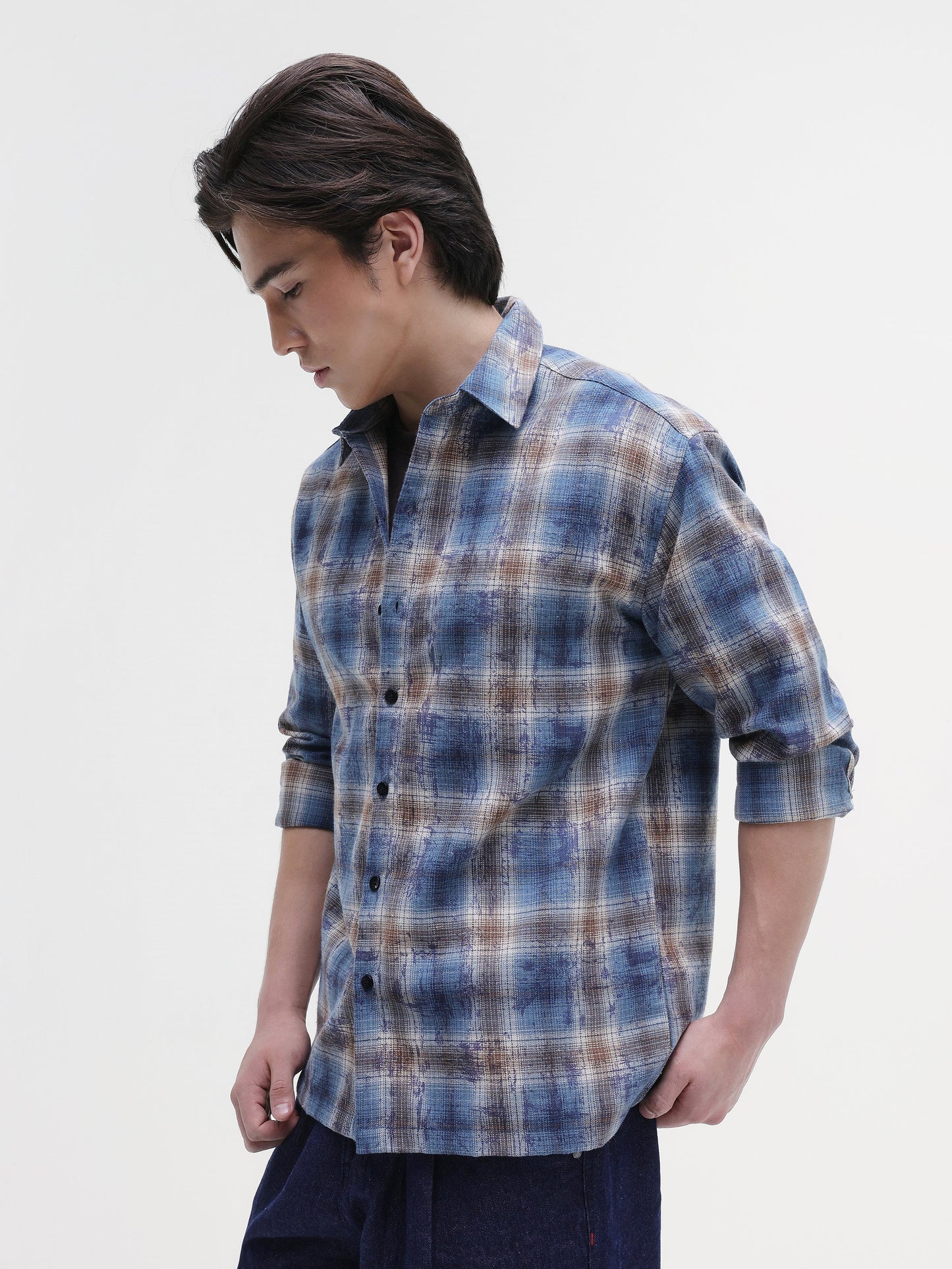 Yarn Dyed Buffalo Checks Oversized Fit Shirt