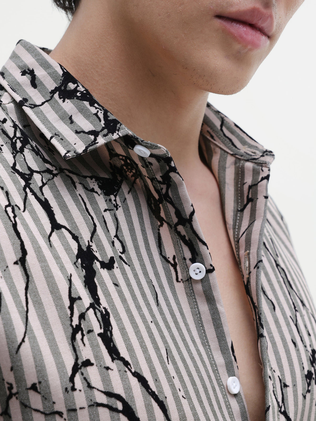 All Over Flock Printed Regular Fit Shirt