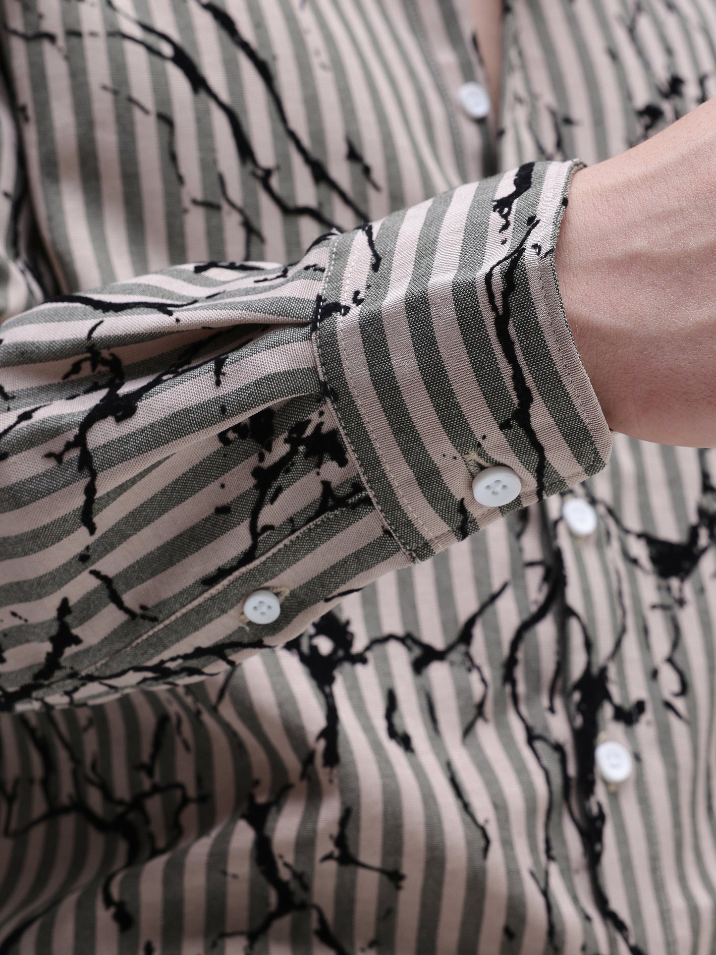 All Over Flock Printed Regular Fit Shirt
