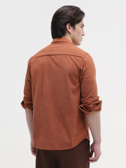 Solid Corduroy Regular Fit Shirt