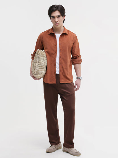 Solid Corduroy Regular Fit Shirt
