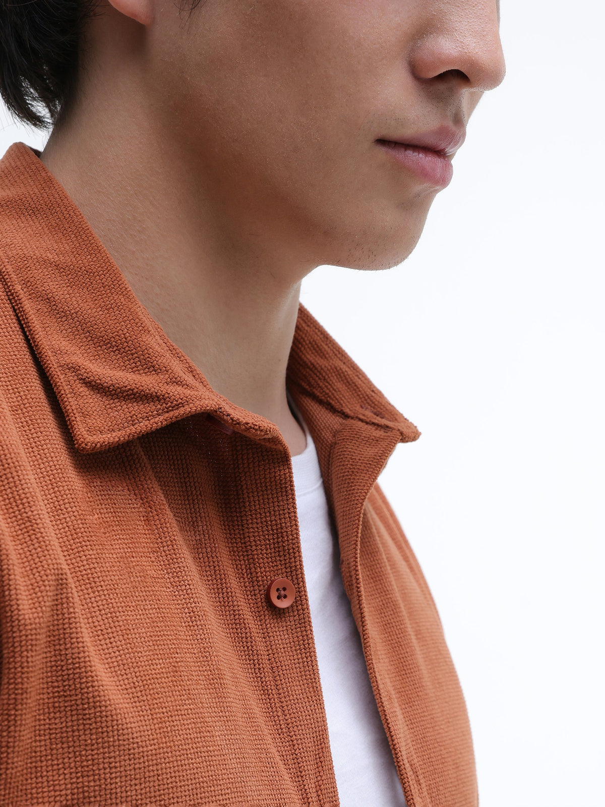 Solid Corduroy Regular Fit Shirt