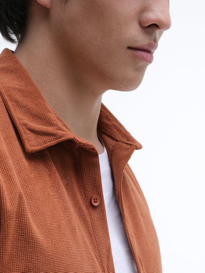 Solid Corduroy Regular Fit Shirt