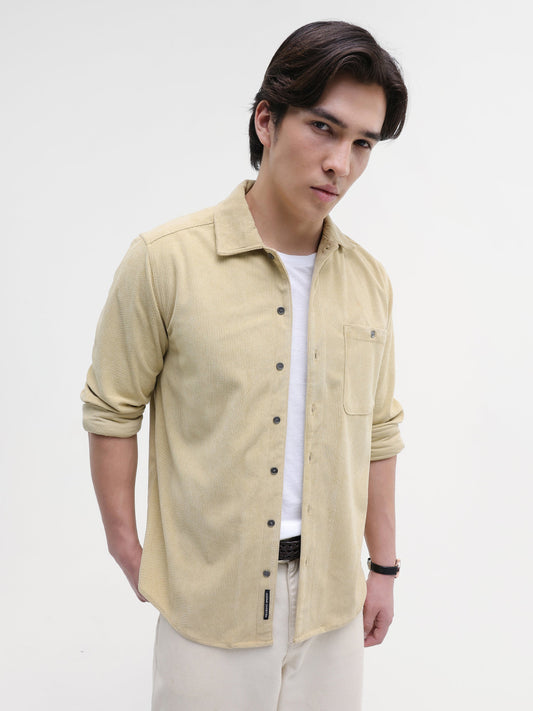 Patch Pocket Corduroy Regular Fit Shirt