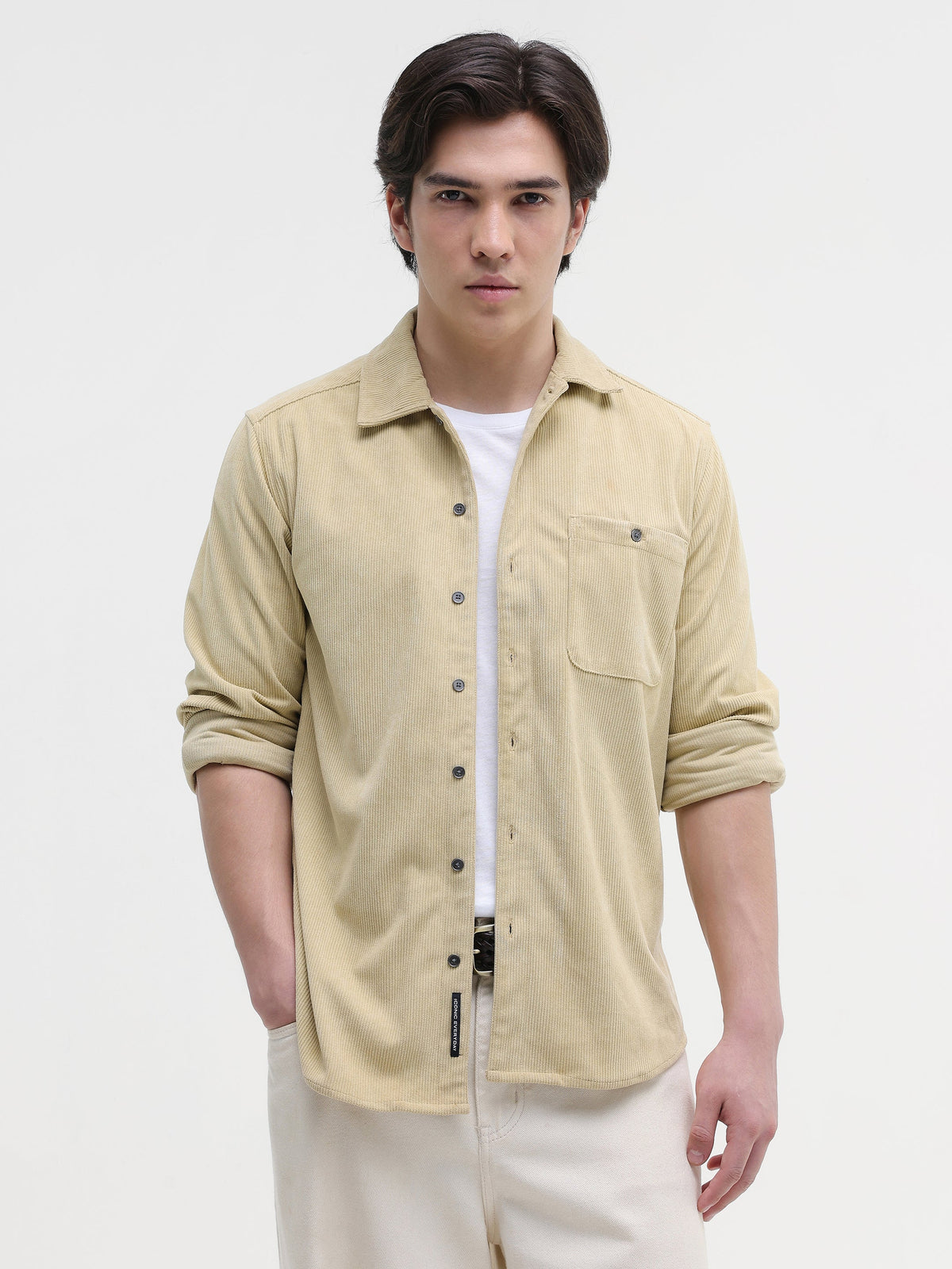Patch Pocket Corduroy Regular Fit Shirt