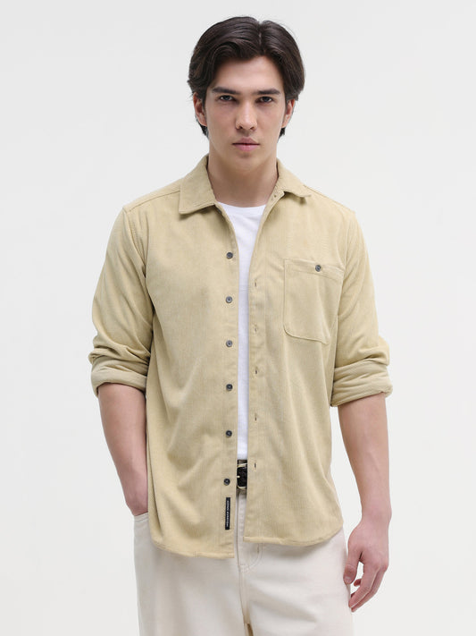 Patch Pocket Corduroy Regular Fit Shirt