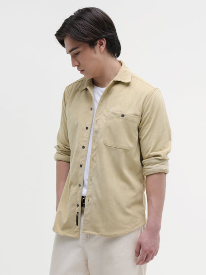 Patch Pocket Corduroy Regular Fit Shirt
