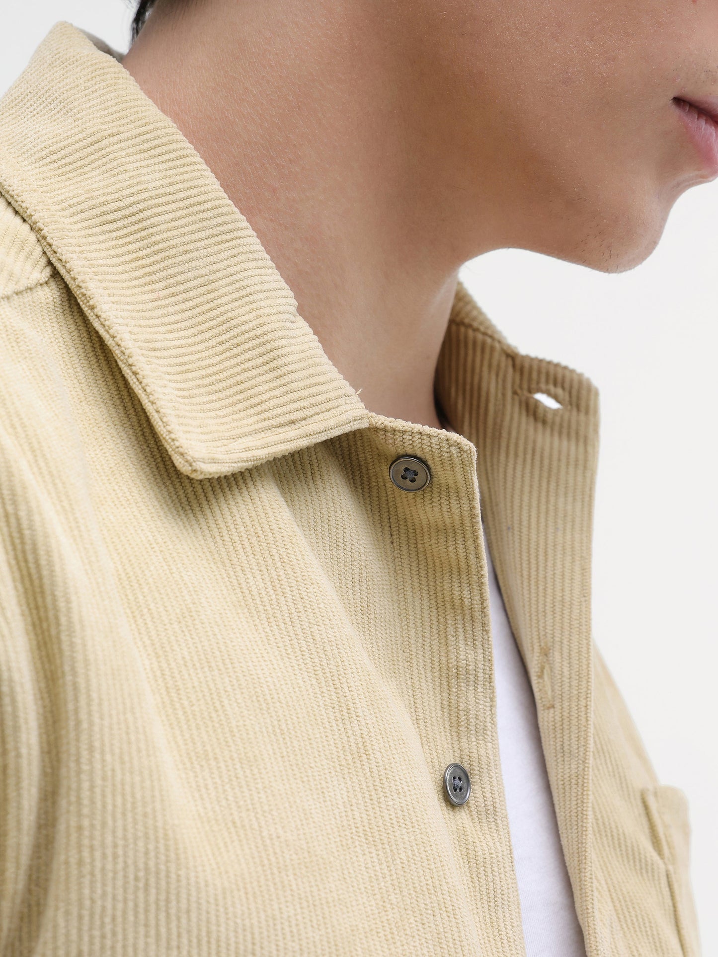 Patch Pocket Corduroy Regular Fit Shirt