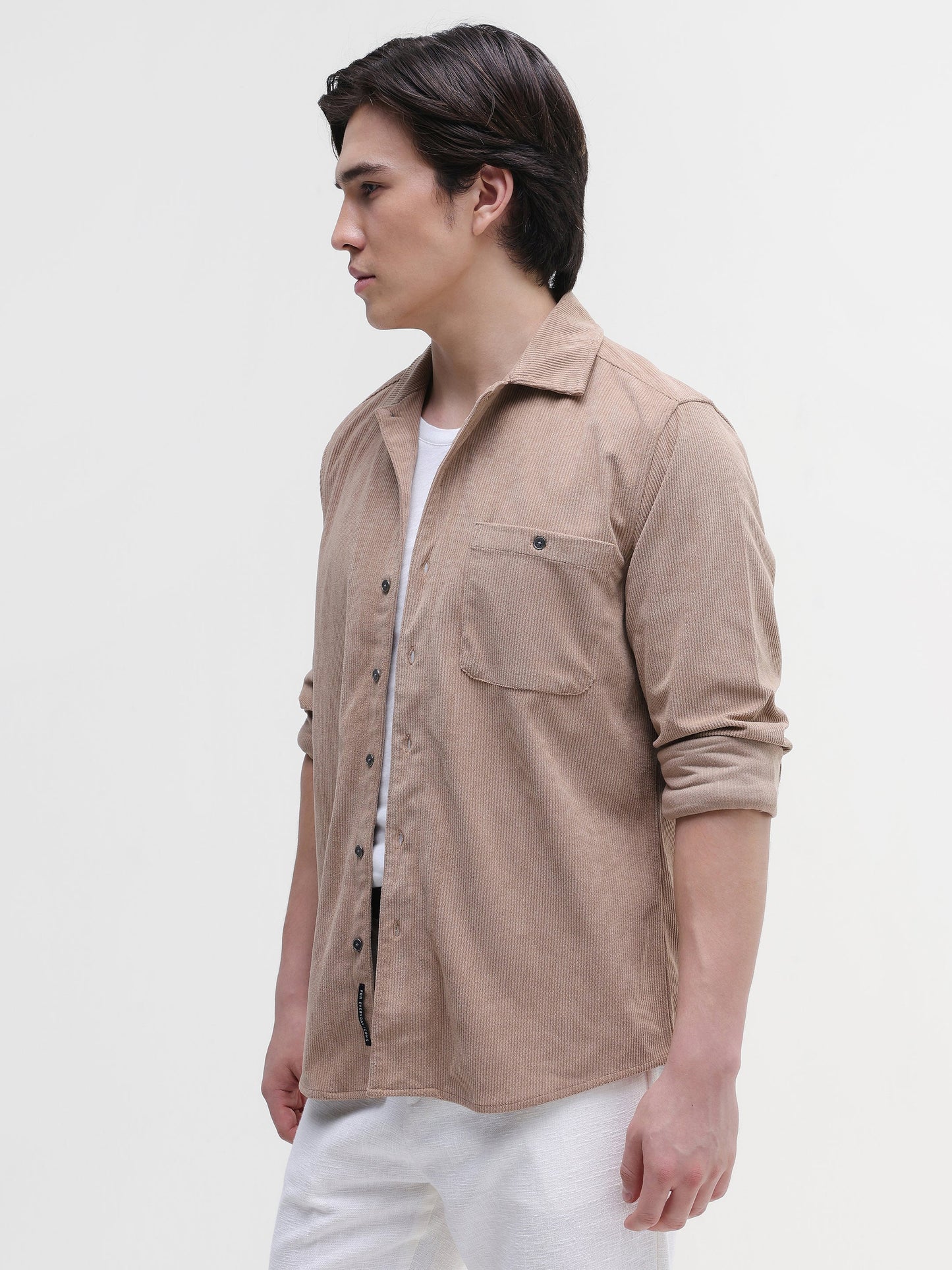 Patch Pocket Corduroy Regular Fit Shirt