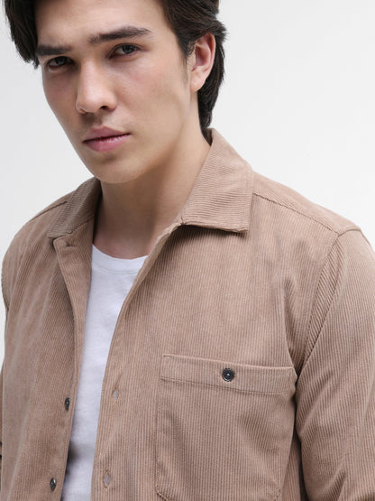 Patch Pocket Corduroy Regular Fit Shirt