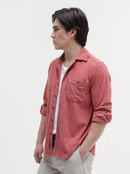 Patch Pocket Corduroy Regular Fit Shirt