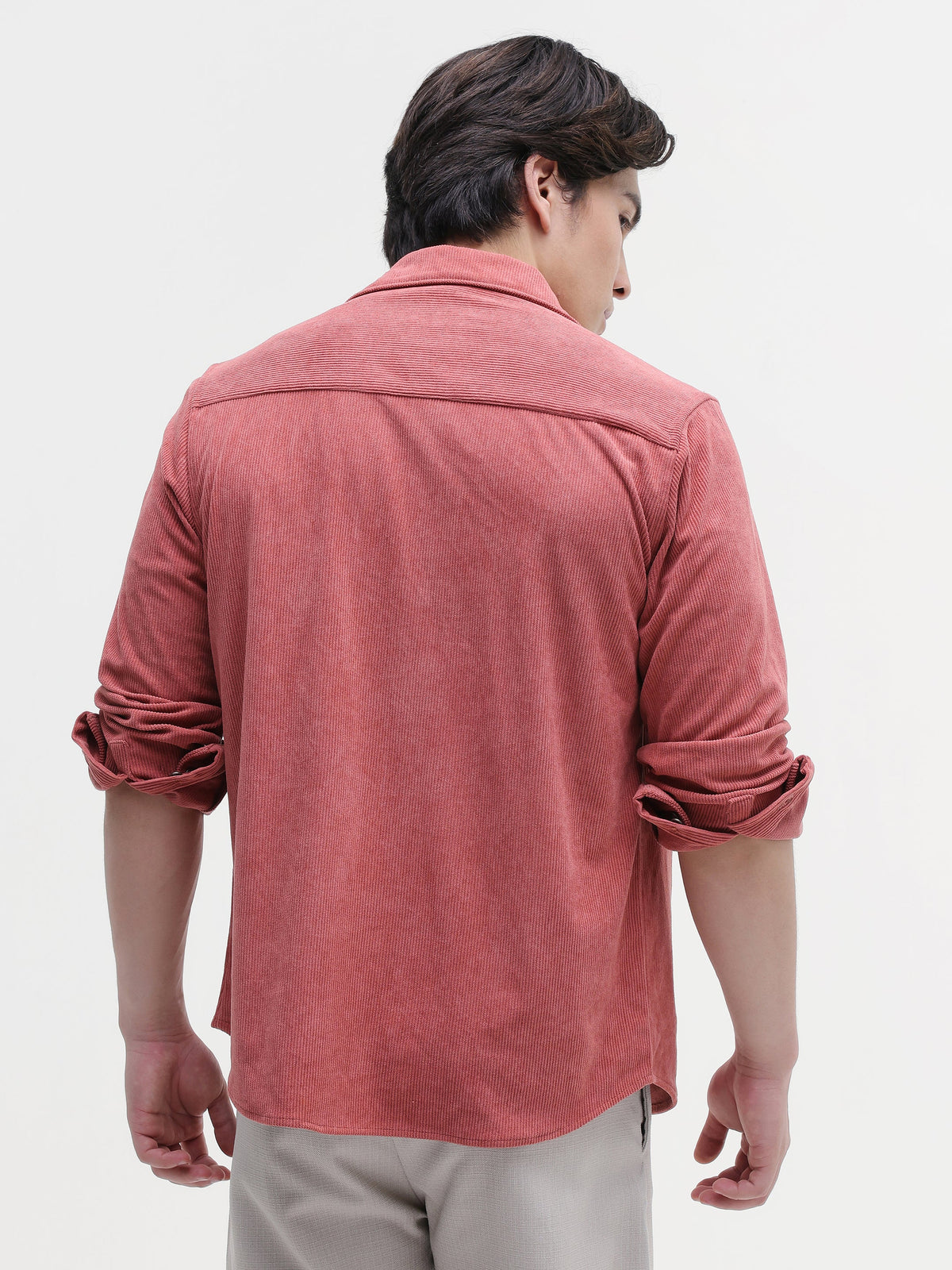 Patch Pocket Corduroy Regular Fit Shirt