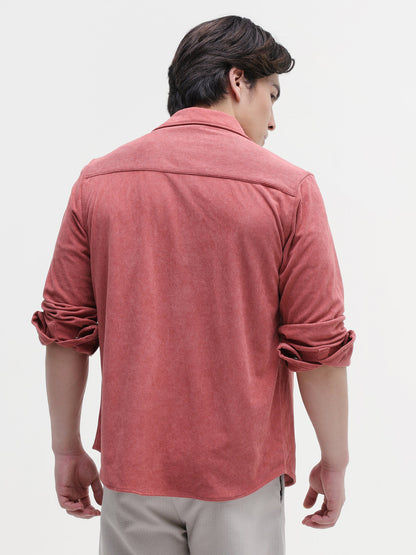 Patch Pocket Corduroy Regular Fit Shirt