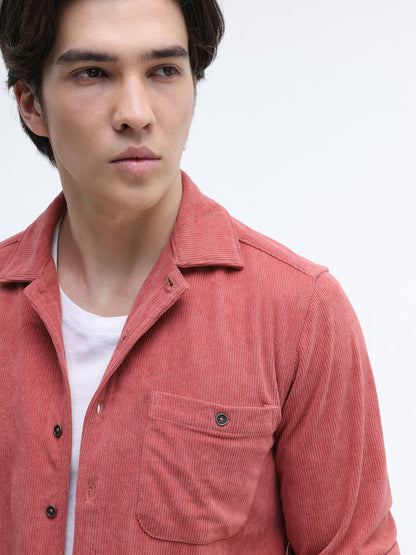 Patch Pocket Corduroy Regular Fit Shirt