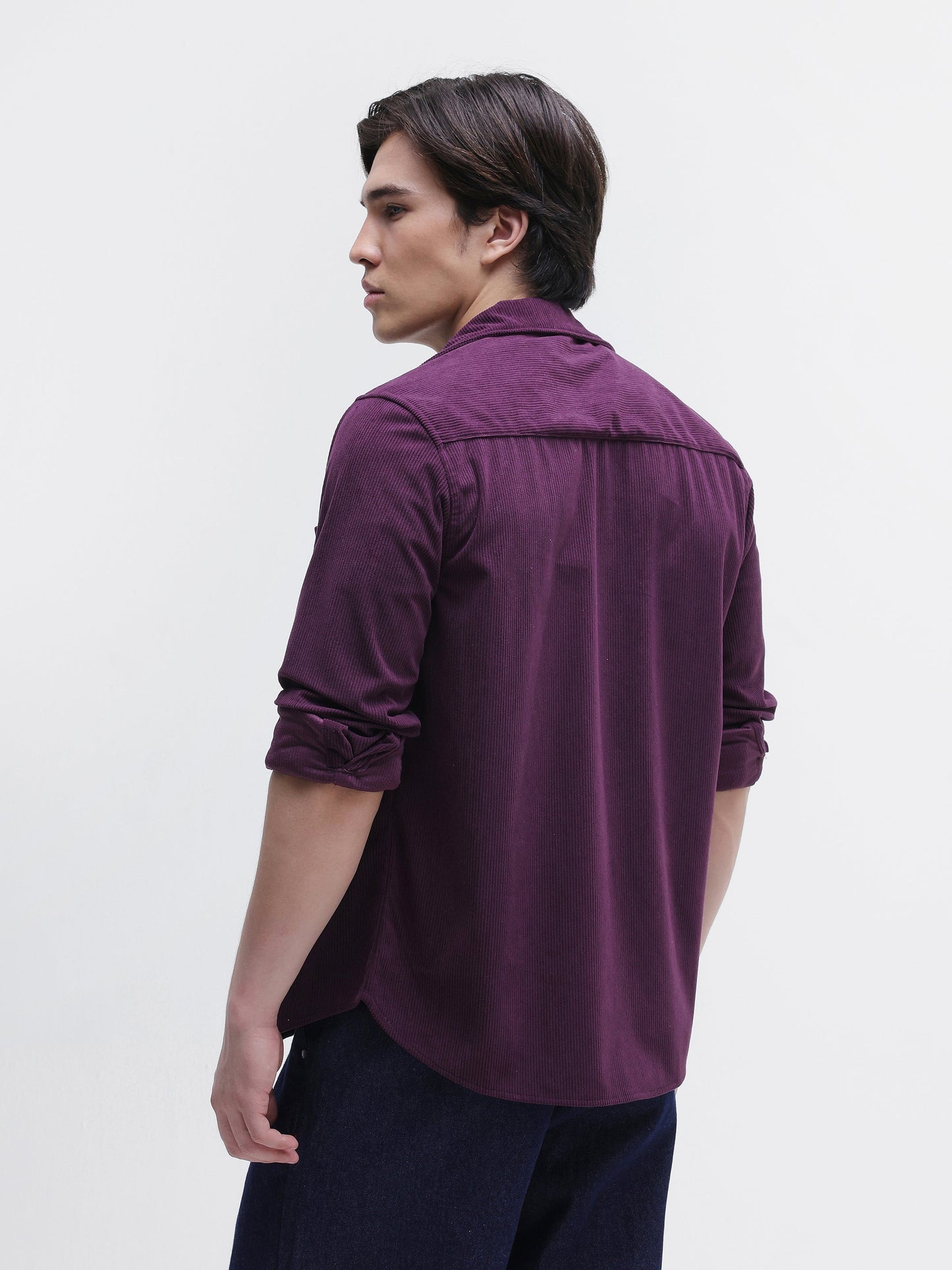 Patch Pocket Corduroy Regular Fit Shirt