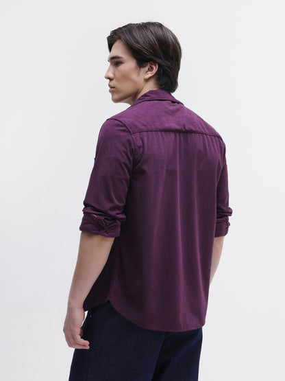 Patch Pocket Corduroy Regular Fit Shirt