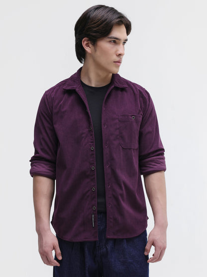 Patch Pocket Corduroy Regular Fit Shirt