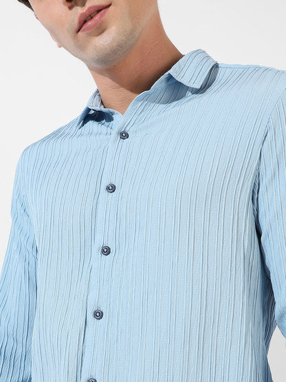 Self-Design Striped Shirt