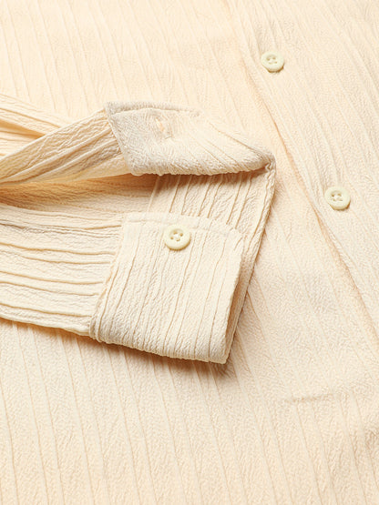 Self-Design Striped Shirt