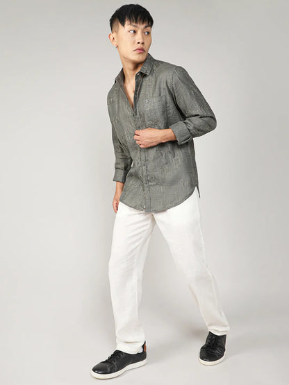 Embroidered One-Lined Shirt
